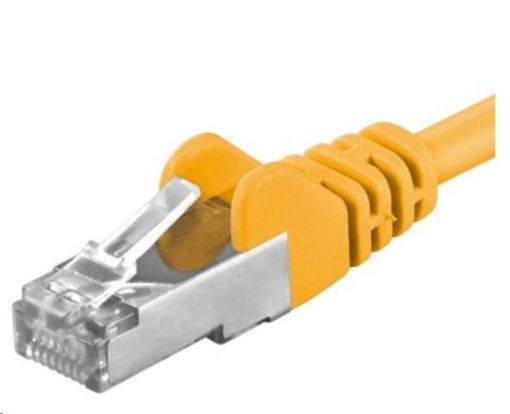 Obrázek PREMIUMCORD Patch kabel CAT6a S-FTP, RJ45-RJ45, AWG 26/7 0,25m žlutá