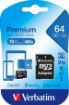 Obrázek VERBATIM MicroSDXC karta 64GB Premium, U1 + adaptér