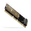 Obrázek AXAGON PCEM2-1U, PCIe x16/x8/x4 - M.2 NVMe M-key slot adaptér, 1U