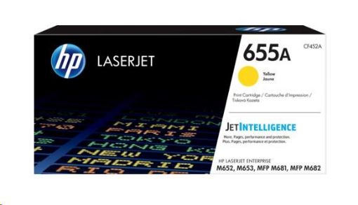 Obrázek HP 655A Yellow Original LaserJet Toner Cartridge (CF452A) (10,500 pages)