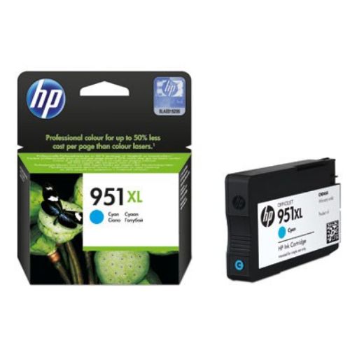 Obrázek HP 951XL Cyan Ink Cart, 24 ml, CN046AE (1,500 pages)