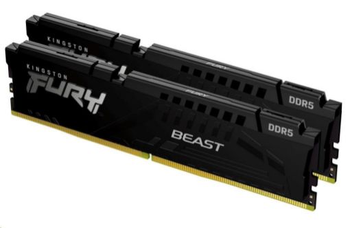 Obrázek KINGSTON DIMM DDR5 32GB (Kit of 2) 6000MT/s CL40 FURY Beast Černá XMP