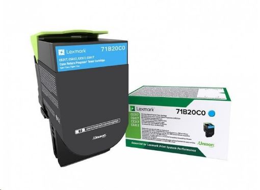 Obrázek Lexmark toner pro CS/CX317,417,517 Cyan z programu Lexmark Return na 2 300 stran