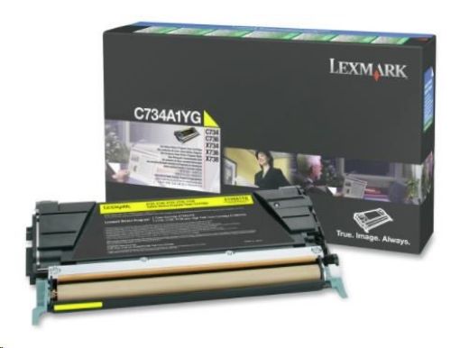 Obrázek LEXMARK toner YELLOW C734, C736, X734, X736, X738 na 6000 stran