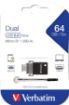 Obrázek VERBATIM Dual USB Drive 64 GB - OTG/USB 2.0 for Smarphones & Tablets