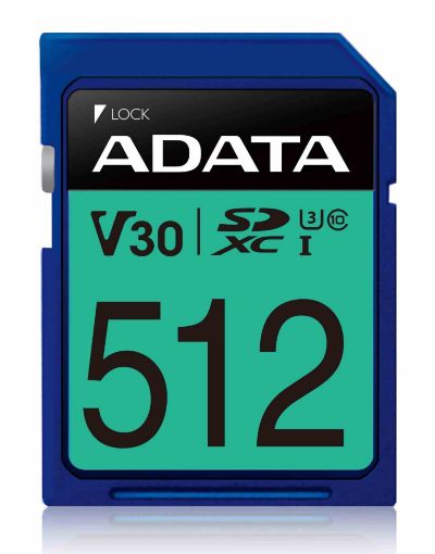 Obrázek ADATA SDXC karta 512GB Premier Pro UHS-I U3 Class 10 (R:95/W:60 MB/s)