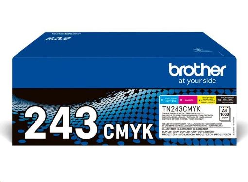 Obrázek BROTHER Toner TN-243CMYK - PRO HLL3210 HLL3270 DCPL3510 DCPL3550 MFCL3730 MFCL3770 - cca 1000stran SADA