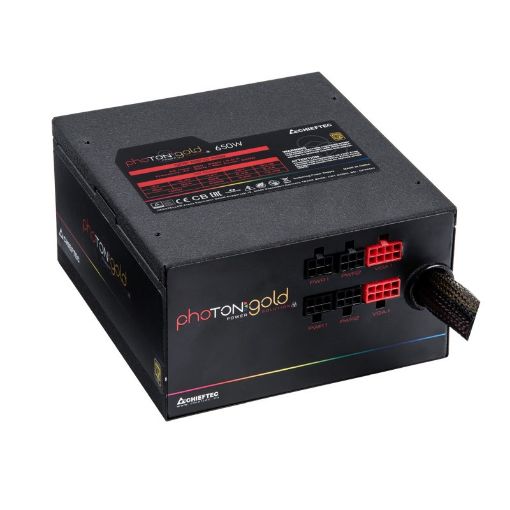 Obrázek CHIEFTEC zdroj Photon Gold, GDP-650C-RGB, 650W, ATX-12V V.2.3/EPS-1alt01-202V, PS-2, 14cm RGB fan, >90%