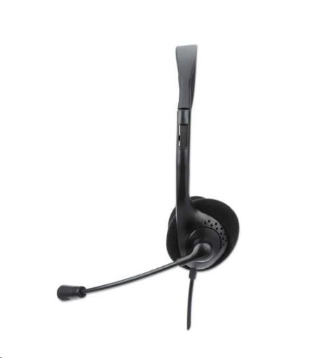 Obrázek MANHATTAN Sluchátka s mikrofonem Stereo USB Headset, bulk