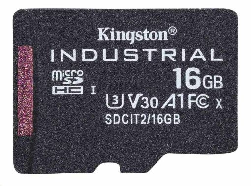 Obrázek Kingston MicroSDHC karta 16GB Industrial C10 A1 pSLC Card Single Pack