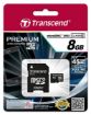 Obrázek TRANSCEND MicroSDHC karta 8GB Premium, Class 10 UHS-I 300x + adaptér