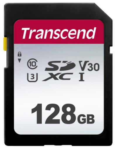 Obrázek TRANSCEND SDXC karta 128GB 300S, UHS-I U3 V30 (R:100W:25 MB/s)