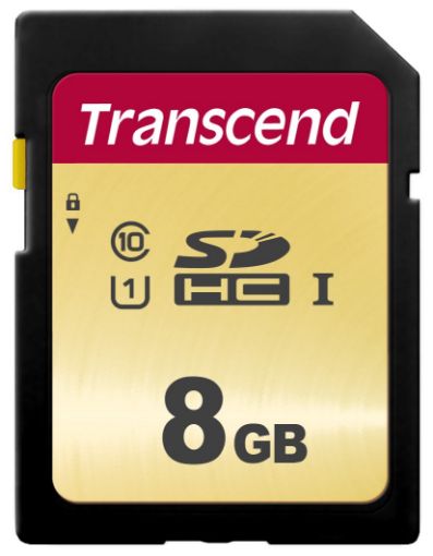 Obrázek TRANSCEND SDHC karta 8GB 500S, UHS-I U1 (R:95/W:20 MB/s)