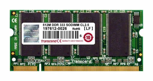 Obrázek TRANSCEND SODIMM DDR 256MB 333MHz 2Rx16 CL2.5