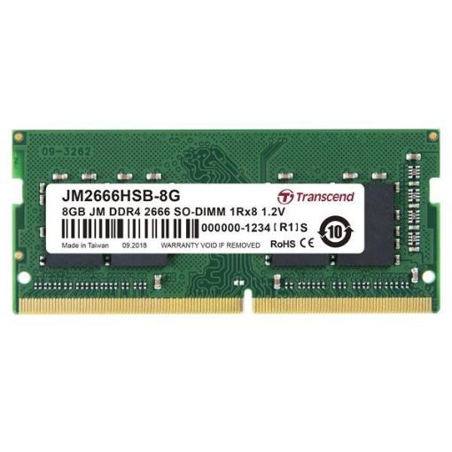 Obrázek TRANSCEND SODIMM DDR4 8GB 2666MHz 1Rx8 1Gx8 CL19 1.2V