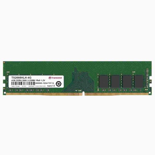 Obrázek TRANSCEND DIMM DDR4 4GB 2666MHz 1Rx8 512Mx8 CL19 1.2V