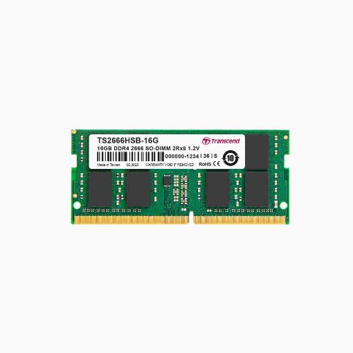 Obrázek TRANSCEND SODIMM DDR4 16GB 2666MHz 2Rx8 1Gx8 CL19 1.2V