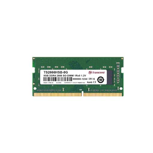 Obrázek TRANSCEND SODIMM DDR4 8GB 2666MHz 1Rx8 1Gx8 CL19 1.2V