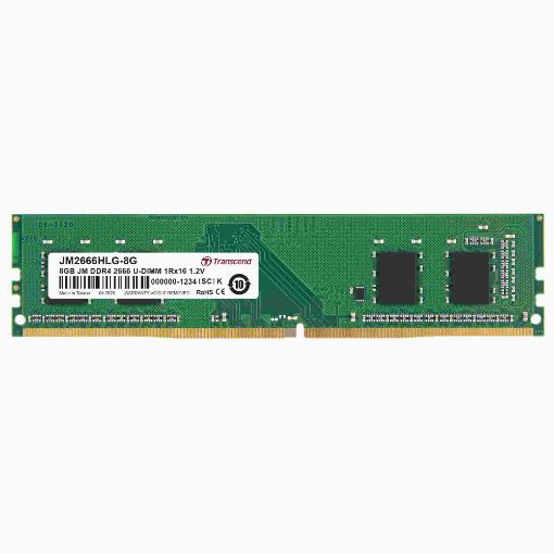 Obrázek TRANSCEND DIMM DDR4 8GB 2666MHz 1Rx16 1Gx16 CL19 1.2V