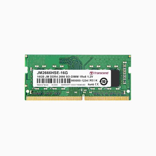 Obrázek TRANSCEND SODIMM DDR4 16GB 2666MHz 1Rx8 2Gx8 CL19 1.2V