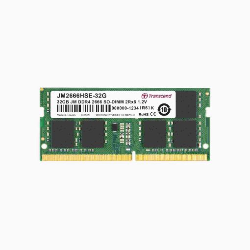 Obrázek TRANSCEND SODIMM DDR4 32GB 2666MHz 2Rx8 2Gx8 CL19 1.2V