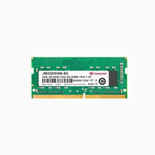 Obrázek TRANSCEND SODIMM DDR4 8GB 3200MHz 1Rx8 1Gx8 CL22 1.2V