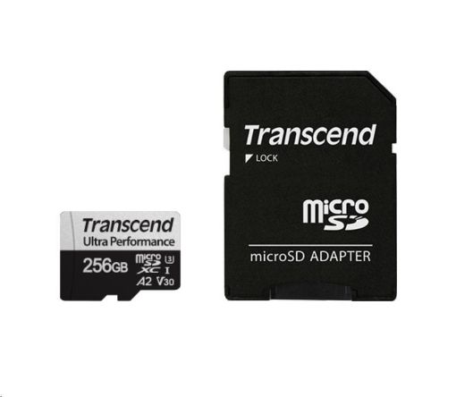 Obrázek TRANSCEND MicroSDXC karta 128GB 340S, UHS-I U3 A2 Ultra Performace 160/125 MB/s