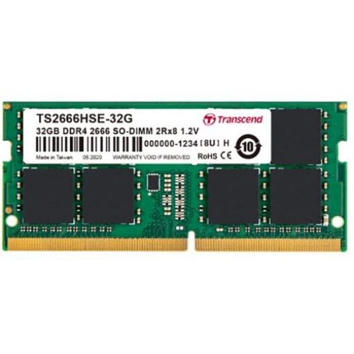 Obrázek TRANSCEND SODIMM DDR4 32GB 2666MHz 2Rx8 2Gx8 CL19 1.2V