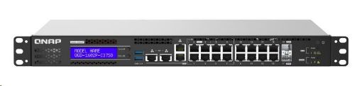 Obrázek QNAP QGD-1602P-C3558-8G (4C/Atom C3558/2,2GHz/8GBRAM/2xSATA/2xUSB3.0/8x2.5GbE/8x1GbE/2xGbE+SFP/2xPCIe/16xPoE)