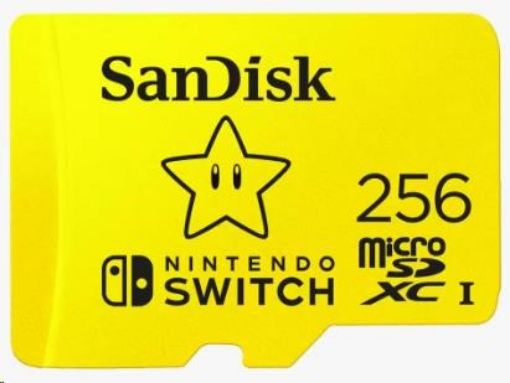 Obrázek SanDisk MicroSDXC karta 256GB for Nintendo Switch (R:100/W:90 MB/s, UHS-I, V30,U3, C10, A1) licensed Product,Super Mario