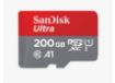 Obrázek SanDisk MicroSDXC karta 200GB Ultra (120 MB/s, A1 Class 10 UHS-I, Android) + adaptér