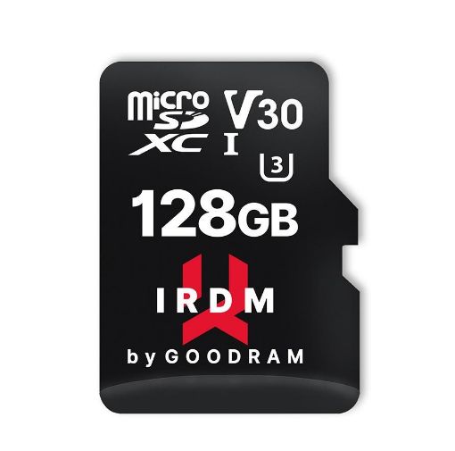 Obrázek GOODRAM microSDXC karta 128GB IRDM (R:100/W:70 MB/s), UHS-I Class 10, U3, V30 + Adapter