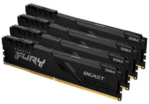 Obrázek KINGSTON DIMM DDR4 32GB (Kit of 4) 3200MT/s CL16 FURY Beast Černá