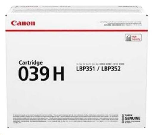 Obrázek Canon TONER  CRG 039H černý pro i-Sensys LBP 351 a 352 (25 000 str.)