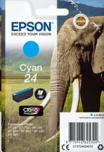 Obrázek EPSON ink bar Singlepack "Slon" Cyan 24 Claria Photo HD Ink