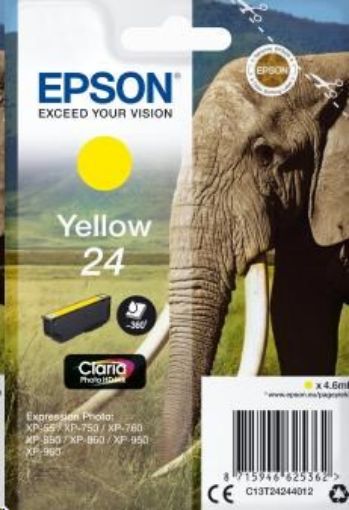 Obrázek EPSON ink bar Singlepack "Slon" Yellow 24 Claria Photo HD Ink