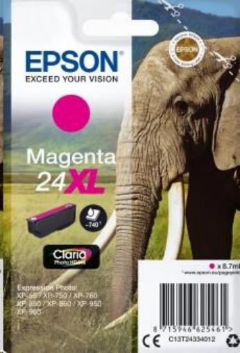 Obrázek EPSON ink bar Singlepack "Slon" Magenta 24XL Claria Photo HD Ink