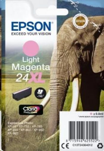 Obrázek EPSON ink bar Singlepack "Slon" Light Magenta 24XL Claria Photo HD Ink