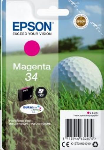 Obrázek EPSON ink bar Singlepack "Golf" Magenta 34 DURABrite Ultra Ink 4,2 ml