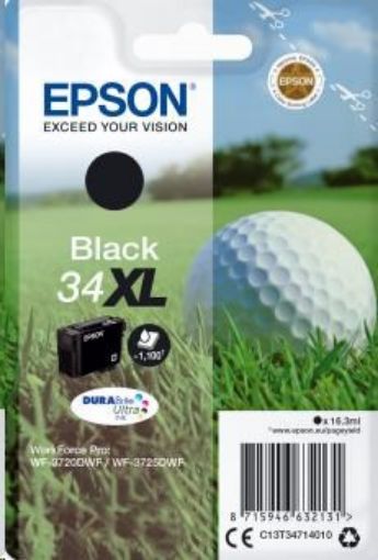 Obrázek EPSON ink čer Singlepack "Golf" Black 34XL DURABrite Ultra Ink 16,3 ml