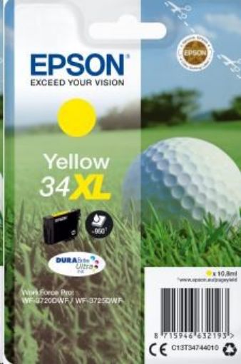 Obrázek EPSON ink bar Singlepack "Golf" Yellow 34XL DURABrite Ultra Ink 10,8 ml