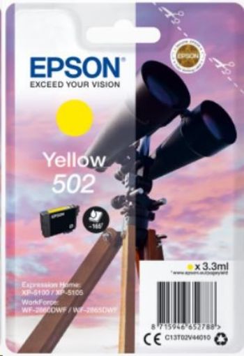 Obrázek EPSON ink bar Singlepack "Dalekohled" Yellow 502 Ink