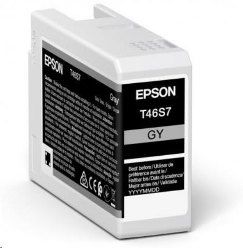 Obrázek EPSON ink Singlepack Gray T46S7 UltraChrome Pro 10 ink 25ml