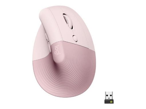 Obrázek Logitech Lift Vertical Ergonomic Mouse for Business, Pink