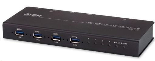 Obrázek ATEN USB 3.1 Gen1 Industrial přepínač periferií 4:4 US3344I