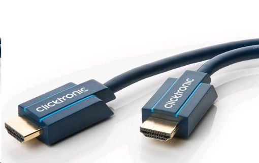 Obrázek CLICTRONIC Kabel HQ HDMI 1,5m High Speed + Ethernet (v1.4) 3D, zlacené konektory, dvojité stínění, záruka 10 let