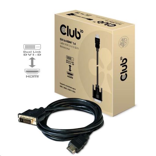 Obrázek Club3D Kabel DVI-D na HDMI 1.4 (M/M), 2m