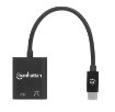 Obrázek MANHATTAN USB 2.1 Sound Adapter, USB Type-C to C/F (audio) & C/F (PD) black, Retail Box