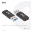 Obrázek Club3D adaptér USB 3.2 Gen1 Type A na USB 3.2 Gen1 Type C (M/F), černá