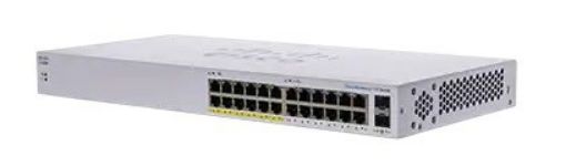 Obrázek Cisco switch CBS110-24PP (24xGbE, 2xGbE/SFP combo, 12xPoE+, 100W, fanless)